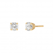 Finecraft 1 cttw Diamond Solitaire Stud Earrings in 14K Gold