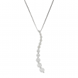 Finecraft 1 cttw Diamond Journey Pendant Necklace  in 10K White Gold, 18"