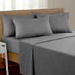 6 Pcs Bed Sheet Set Soft Deep Pocket Microfiber Hotel Quality Bedding Sheets