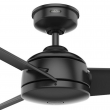 Hunter Fan 52 in Casual Matte Black Outdoor Ceiling Fan w No Light and 3 Blades