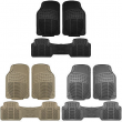 FH Group Universal Fit Rubber Car Floor Mats Heavy Duty All Weather - Full Set