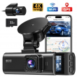 REDTIGER 4K Dash Cam Front and Rear Dual Dash Camera WIFI&GPS With 32GB SD Card