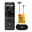 Sony ICD-UX570 Series UX570 Digital Voice Recorder with ECM-LV1 Lav Mic Bundle