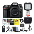 Nikon D7500 DSLR Camera Body with Digital Video Light and 64GB Accessory Bundle