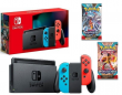 NEW Nintendo Switch Neon 32GB V2 Console + Pokemon Booster Pack Bundle🔥