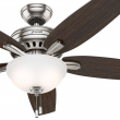 Hunter Fan 52 inch Traditional Brushed Nickel Ceiling Fan w Light and Pull Chain