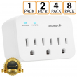 Fosmon 3 Outlet Surge Protector Multi Plug Wall Adapter Tap 1200J [ETL Listed]