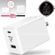 Vena 48W Fast Charging 2 Port 1xUSB-C and 1xUSB-A Foldable Travel Wall Charger