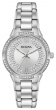 Bulova Women's Quartz Silver Crystal Markers Stainless Steel Watch 30MM 96L249