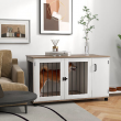 Dog Crate Furniture Side End Table Indoor w/ Storage, Double Doors