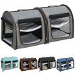 39" Portable Soft 2 Sided Pet Cat Carrier w/ Divider