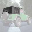 4 For Jeep Wrangler TJ Soft top Replacement, 97-06,w/Tinted Windows, Black Vinyl