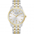 Bulova Men's Quartz Sutton Calendar Gold and Silver Tone Watch 40mm 98B385