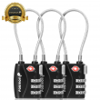 3xTSA Approve Luggage Travel Suitcase Bag Lock 3 Digit Combination Padlock Reset