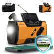 Emergency Solar Hand Crank Weather Radio 2000mAh Power Bank Charger Flash Light