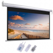 92" 16:9 Electric 80" x 45" Motorized Projector Screen with Remote Control White