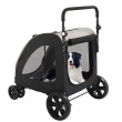 Foldable Bid Dog Wagon with 4 Wheels Adjustable Handle for Large/Medium Dogs