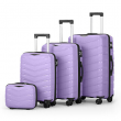 12" 20" 24" 28" Trolley Case 4-Piece Hardside Spinner Luggage Suitcase Bag Set