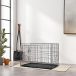 36in Large Dog Crate Kennel Extra Huge Folding Pet Wire Cage with 2 Doors Black