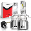 2x Lasfit 9003 H4 LED Headlight Bulbs Kit High-Low Beam 50W 6000K White LCplus