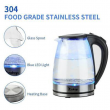 Electric Water Kettle BPA-Free Glass Tea Kettle with LED Fast Boiling 1.8L 1500W