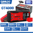 GOOLOO GT4000 Car Jump Starter 4000A Battery Charger Power Bank Portable 12V Box