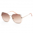 Guess Women's 60 mm Shiny Rose Gold Sunglasses GF0416-28F