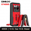 GOOLOO Jump Starter 4000A Portable 12 Volt Car battery Heavy Duty High Booster