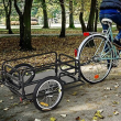 Foldable Steel Frame Bicycle Cargo Trailer Luggage Cart Carrier 88lb Hauler