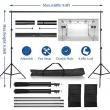 Photography Photo Background Backdrop Support Stand Kit 2*3m/6.5*10ft Black