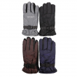 Mens Gloves Sport Logo Diamond Quilt Embroidered Grip Lined Adjustable Wrist