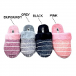 Women Slipper Faux Fur Striped Design Soft Footbed Comfortable Warm House Shoes