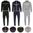 Mens Athletic Tracksuit Set Gym 2-Piece Zip Up Jacket Jogger Pants