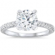 Certified 3 Ct Diamond Engagement Solitaire Ring 14K White Gold Lab Grown G/SI1