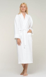 Womens Long Waffle Luxury Shawl Kimono Lightweight Turkish Cotton Robe, Hotel