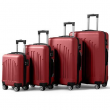 16"/20"/24"/28" Trolley Case 4-Piece Hardside Spinner Luggage Suitcase Set w/TSA