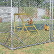 Wooden Chicken Toys for Coop with Swing, Multiple Perches, Platform, Yellow