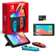 NEW Nintendo Switch OLED 64GB Neon Console + Screen Protector 🛡️ & 16GB microSD