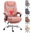 Massage Office Chair with 6 Vibration Points, Heated Reclining Computer Chair