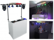 Rockville ROCKBOOTH TRUSS DJ Booth Table Facade w/ Lighting Truss+Travel Bag