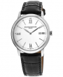 New Baume & Mercier Classima Quartz White Dial Black Leather Men's Watch 10414