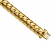 Mens 14K Yellow Gold Polished Fancy Link Bracelet (9 Inches)