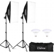 Photography Studio 2PCS Soft Box Light Stand Continuous Lighting Kit Diffuser