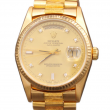 Mens Rolex 18K Gold Day-Date President Watch Gold Champagne Diamond Dial