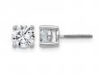 1.50 Carat (ctw VS2, D-E) Lab Grown Diamond Stud Earrings 14K White Gold