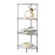 4 Tier Corner Shelf Rack Kitchen Bathroom Storage Wire Organizer Space Saving