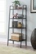 4 Tier Heavy Duty Metal Leaning Ladder Shelf Bookcase Bookshelf Storage Shelves