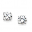 1/3ct TW Round Natural Diamond Stud Earrings in 14K White or Yellow Gold