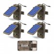 Stealth Cam Lithium Solar Power Panel 4 Pack with Card Reader