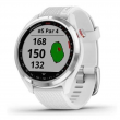 Garmin Approach S42 GPS Golf Smartwatch 010-02572-11, Polished Silver w/White Ba